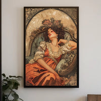 Vintage Cars and Fashion Mid-20th Century Poster