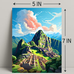 Machu Picchu A Digital Impression Poster