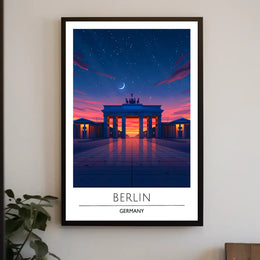 Brandenburg Gate Twilight Serenity Travel Poster