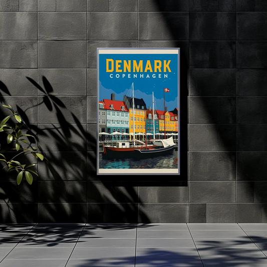Denmark Copenhagen Vintage Poster