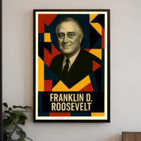 Franklin D. Roosevelt 32nd President of the United States Abstract Pop Poster
