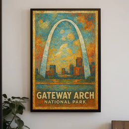 Gateway Arch National Park Majestic Scenic Wanderlust Inspired Home Decor Poster