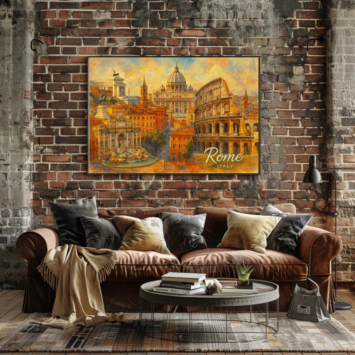 Rome Cityscape Watercolor Wanderlust Poster