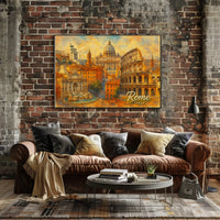 Rome Cityscape Watercolor Wanderlust Poster