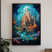 Enchanted Underwater Castle Poster