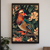 Mandarin Duck Delight: Nature's Beauty Animal Poster