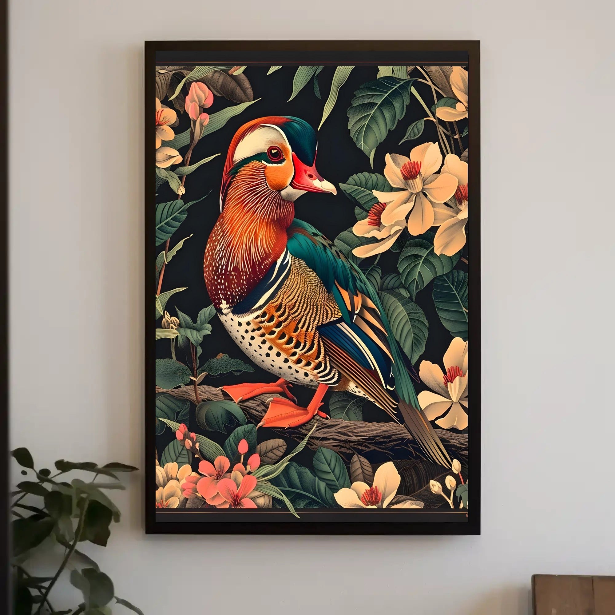 Mandarin Duck Delight: Nature's Beauty Animal Poster