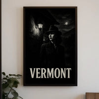 Vermont Noir Vintage Travel Poster