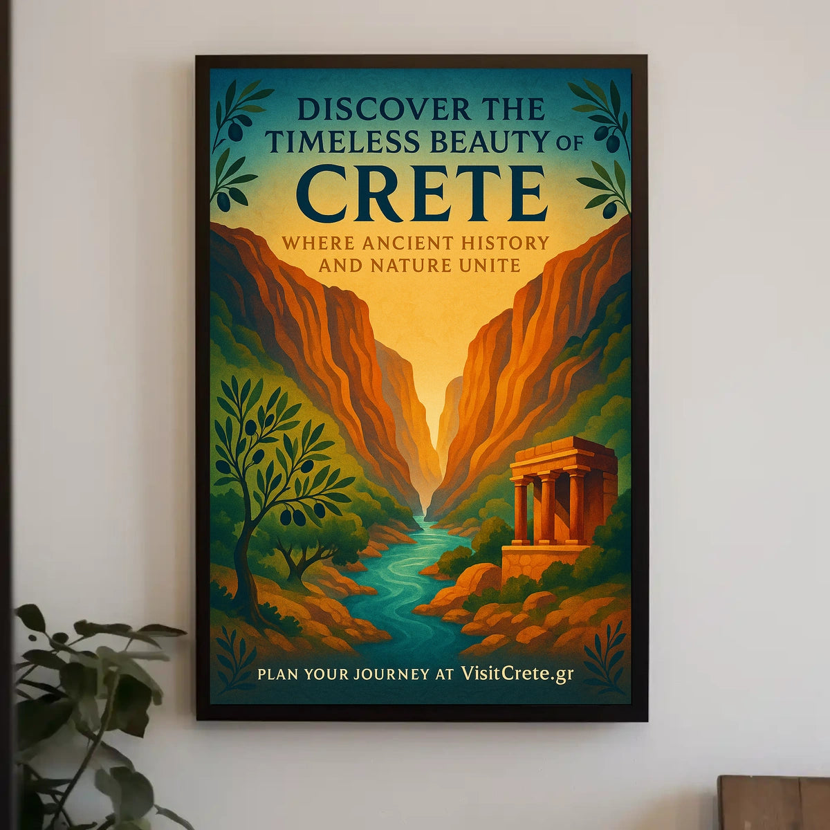 Crete's Ancient Charm Vintage Travel Poster