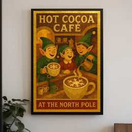 Hot Cocoa Café At The North Pole Poster