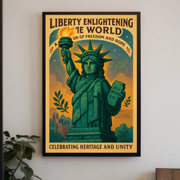 Statue of Liberty Vintage Patriotic Poster Art