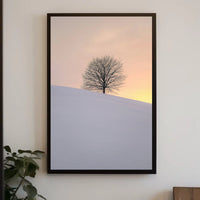 Winter Serenity Minimalist Landscape Art Poster