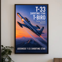Lockheed T-33 Shooting Star Poster PosterGoat