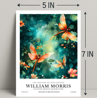 William Morris Inspired Art Nouveau Floral Artistic Poster