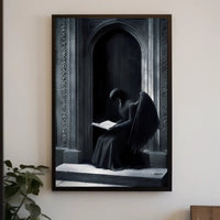 Enigmatic Angelic Creature in Gothic Fantasy Poster PosterGoat