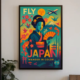 Fly Japan Wander In Color Poster