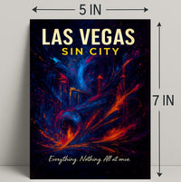 Las Vegas Sin City Vintage Poster Art Print PosterGoat