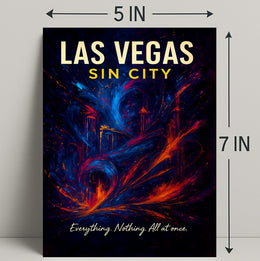 Las Vegas Sin City Vintage Poster Art Print PosterGoat