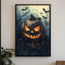 Halloween Mischief Artwork Featuring Jack-o'-Lantern Cultural Poster