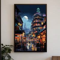 Neon Night Market Poster