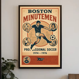 Boston Minutemen Soccer Team Poster