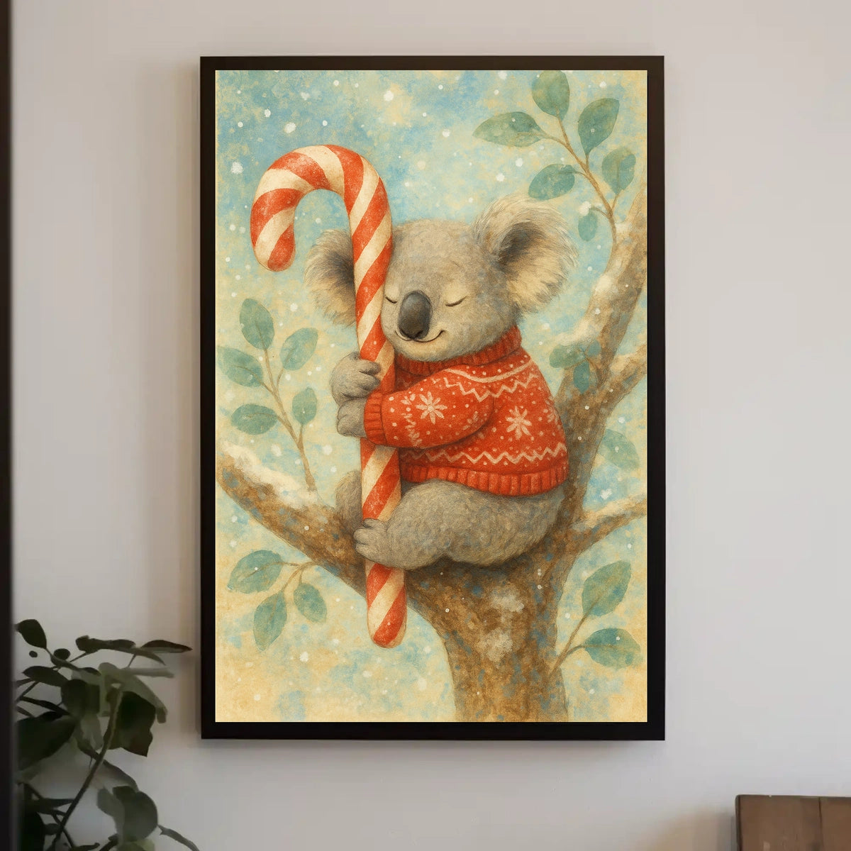 Cozy Koala Christmas Poster