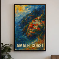 Amalfi Coast Poster Coastal Wall Art 18x24 Museum Poster