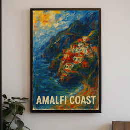Amalfi Coast Poster Coastal Wall Art 18x24 Museum Poster