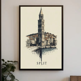 Split Architectural Reflection Poster