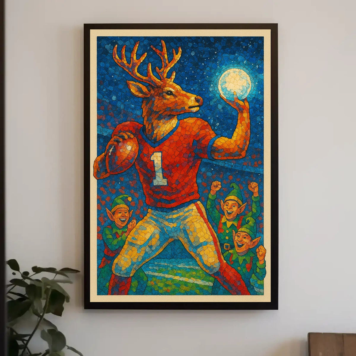 Reindeer Quarterback Fantasy Poster