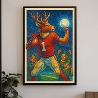 Reindeer Quarterback Fantasy Poster