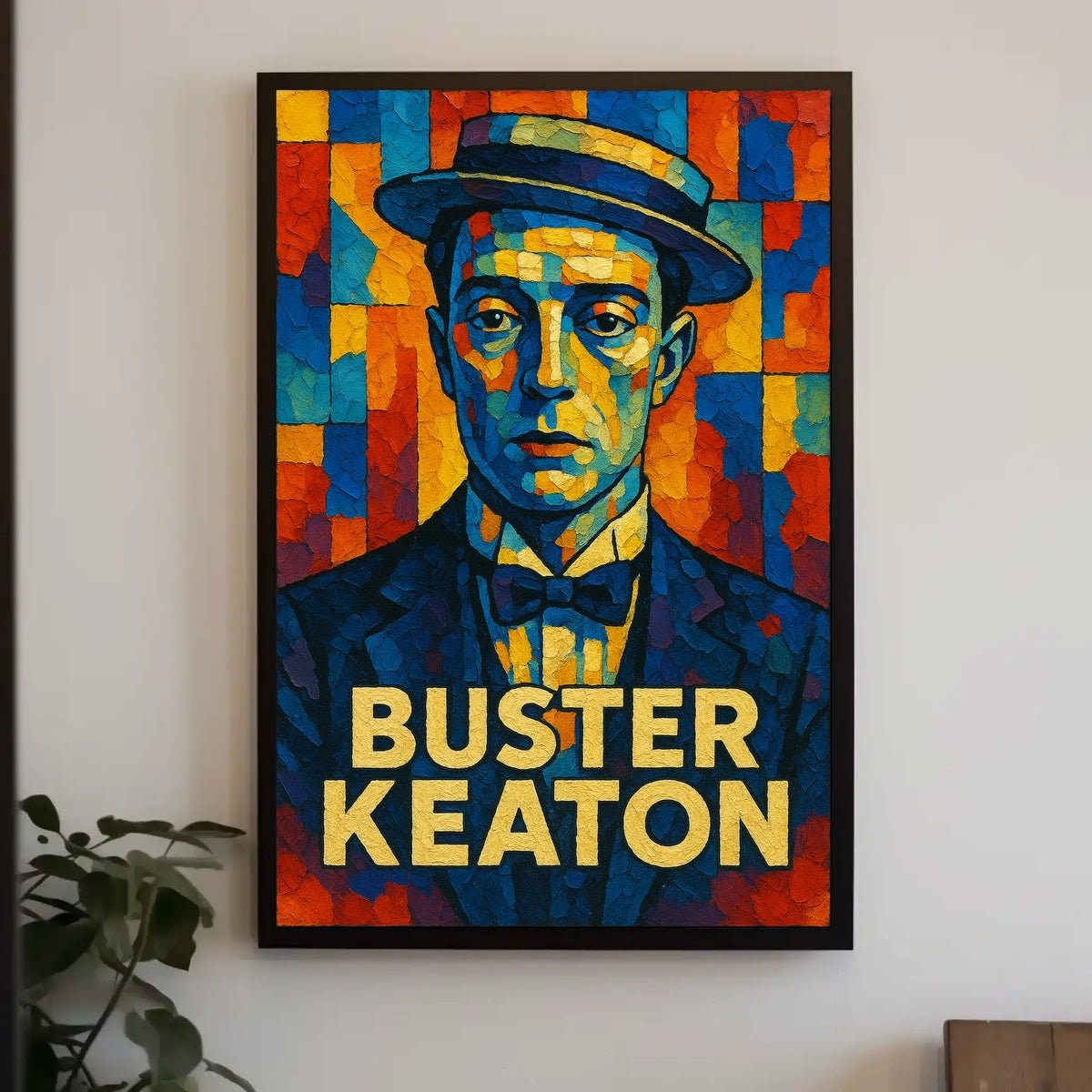 Buster Keaton Iconic Silent Film Star Poster