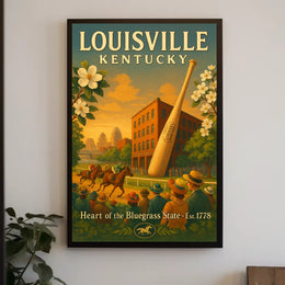 Louisville, Kentucky Heart of the Bluegrass State Poster