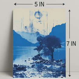 Tranquil Blue Landscape Poster