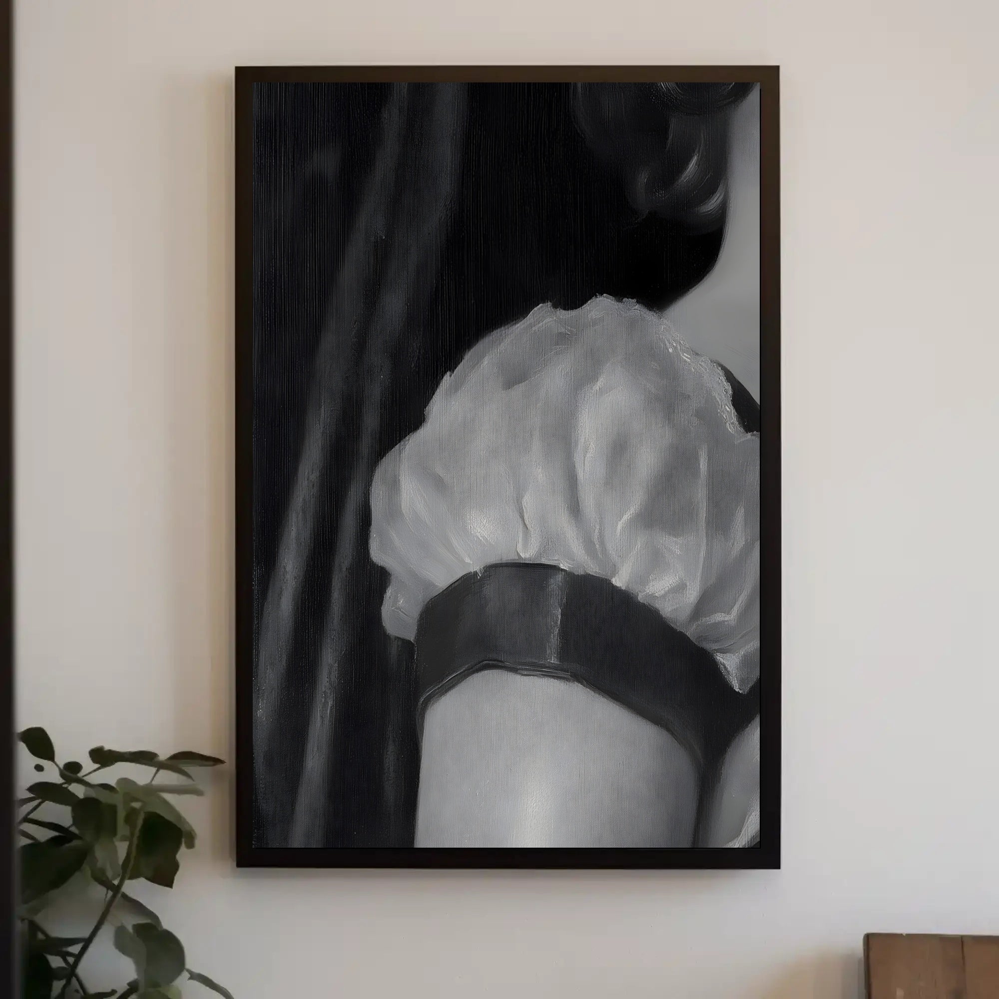 Vintage Close-Up Woman Shoulder Artistic Poster PosterGoat