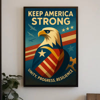 Keep America Strong Patriotic Vintage Poster