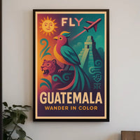 Fly To Guatemala Wander In Color Poster
