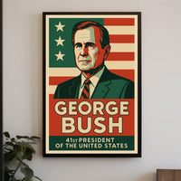 George Bush 41st President Realism Patriot Poster