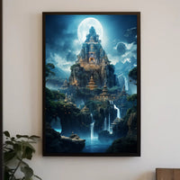 Enchanted Mountain Citadel Poster