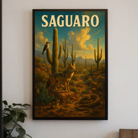 Saguaro Desert Wildlife Poster