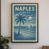 Naples Florida Coastal Serenity Poster Wall Art Decor