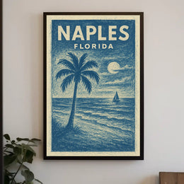 Naples Florida Coastal Serenity Poster Wall Art Decor