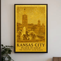 Kansas City Plaza In Gold Poster