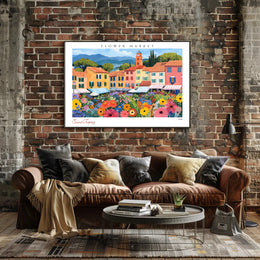 Saint Tropez Flower Market Poster PosterGoat