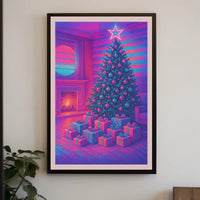 Neon Christmas Celebration Poster
