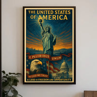 A Land Of Freedom And Opportunity Poster