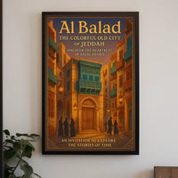 The Colorful Old City Of Jeddah Poster