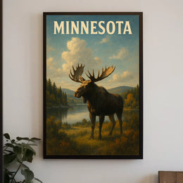 Majestic Minnesota Moose Poster