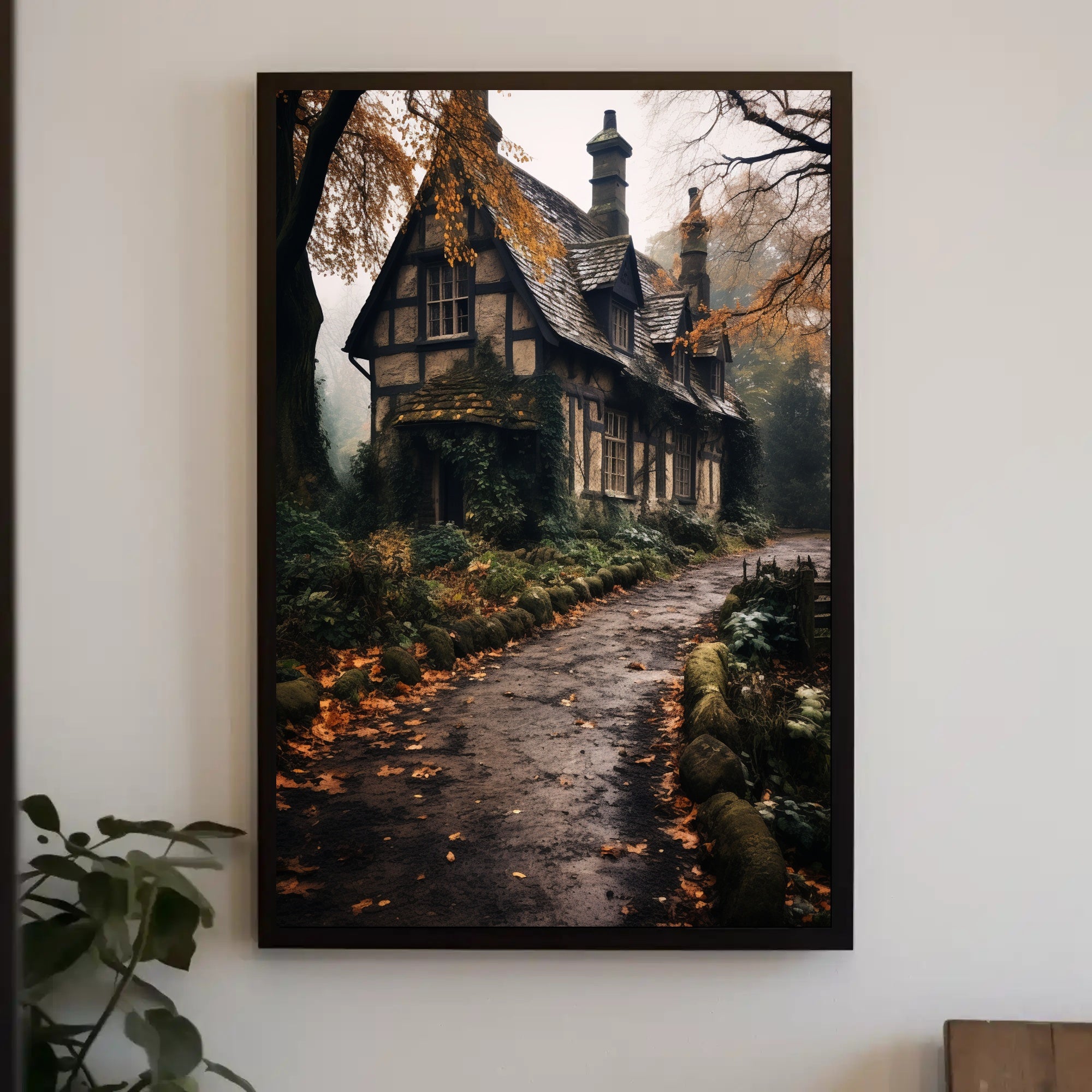 Enchanted Autumn Cottage Poster