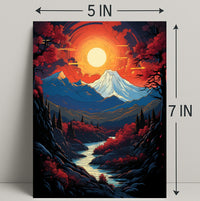 Majestic Mountain Sunset Poster